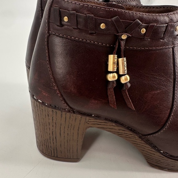 DANSKO Dabney Brown Leather Heel Boots 37 - Picture 3 of 8